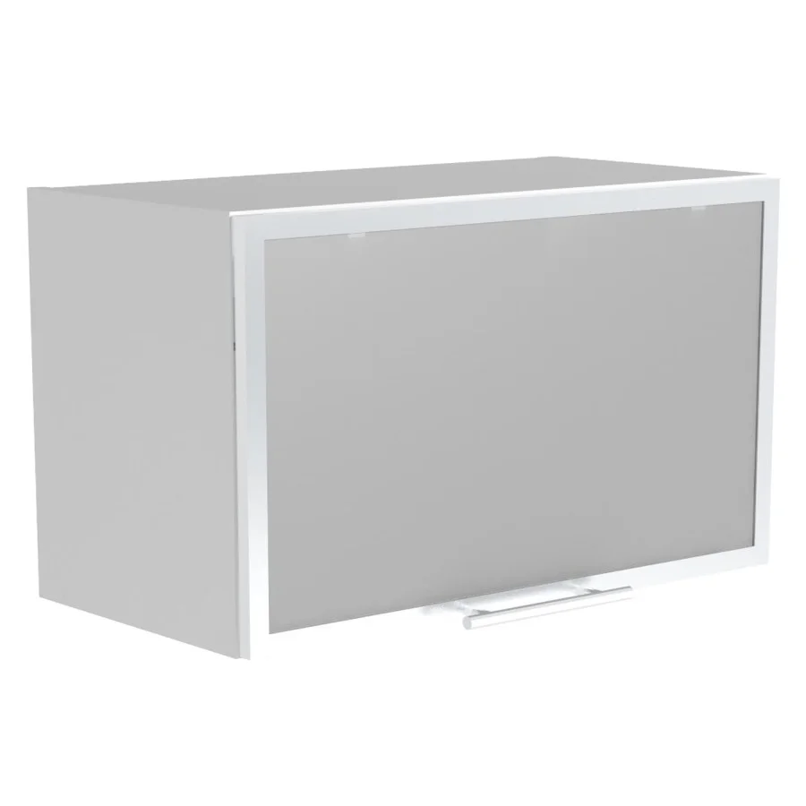 Upper cabinet with cornice and display case VENTO GOV-60/36, white order